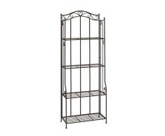 HAKU Möbel 14877 Regal, rostbraun, 31 x 63 x 174 cm