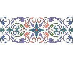 Indigos 4051719700985 Wandtattoo MF015 wundervolles Ornament Blumen Tribal 120 x 43 cm