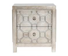 Kare 80829 Kommode klein Alhambra Möbel, Holz, silbergrau, 37,5 x 58,5 x 65 cm