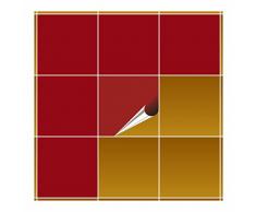 FoLIESEN Fliesenaufkleber fÃ¼r Bad und KÃ¼che - 20x20 cm - dunkelrot matt - 250 Fliesensticker fÃ¼r Wandfliesen