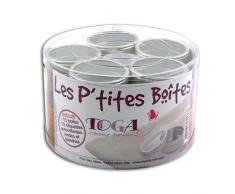 D.I.Y with Toga Vorratsdosen 15Â Mini-Runde, Metall, Grau, 5,3Â x 5,3Â x 2,5Â cm