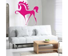 INDIGOS 4052166106351 Wandtattoo w529 Pferd / Pony Wandaufkleber, 96 x 91 cm, rosa