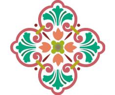 Indigos 4051719700343 Wandtattoo MF006 Pflanze Tribal Ornament 80 x 80 cm