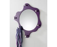 Haku-Möbel 42887 Wandgarderobe 5 x 56 cm, brombeer/chrom/nickel