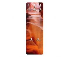 Apalis 78479 Wandgarderobe Antelope Canyon | Design Garderobe Garderobenpaneel Kleiderhaken Flurgarderobe Hakenleiste Holz Standgarderobe Hängegarderobe | 139x46cm