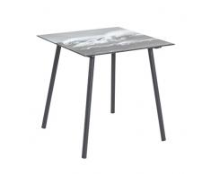 HAKU Möbel 15539 Beistelltisch, Metall, Schwarz-WeiÃ, 40 x 40 x 41 cm