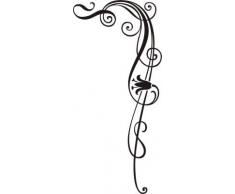 INDIGOS WG20245-90 Wandtattoo w245 Blume Ranke Natur Wandaufkleber 96 x 43 cm, silber