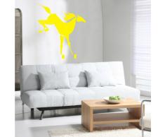 INDIGOS 4052166105958 Wandtattoo w528 Pferd / Pony Wandaufkleber 120 x 106 cm, gelb