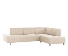 Coolnezz 24921-263-1645216 2,5 Sitzer Ecksofa rechts Mia, Flachgewebe, creme