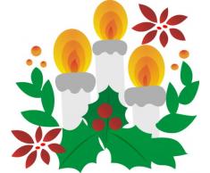 Indigos 4051719756616 Wandtattoo MF291 Blumen und Kerzen 96 x 88 cm