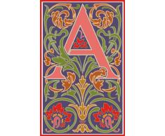 Indigos 4051719710397 Wandtattoo MF069 A Buchstabe wundervolles Ornament Pflanze Blume Tribal 96 x 59 cm