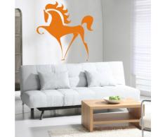INDIGOS 4052166106306 Wandtattoo w529 Pferd / Pony Wandaufkleber, 96 x 91 cm, orange