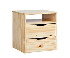 Inter Link Nachtkommode Nachtkonsole Nachtschrank Nachttisch Nachtkästen Kiefer massivholz Natur lackiert