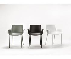 Kartell 580203 Stuhl mit Armlehnen, Plastik, weiÃÆÃÅ¸, 54 x 62 x 77 cm