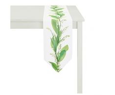 APELT Tischband, Polyester-Baumwolle, Grün, 25 x 175 x 0.5 cm