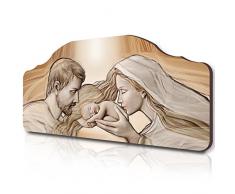 Lupia Rahmen Nachttisch Holy Holy Kiss braun verarbeiteten On Board, Holz, 42 x 92Â cm