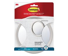 Command Badezimmerspiegel, Metall, Nickel satiniert, 1Â x 17.32Â x 17.32Â cm