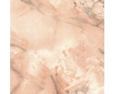 Venilia Klebefolie Marmor Lachs, Dekofolie, Möbelfolie, Tapete, selbstklebende Folie, PVC, rose, 95µm (Stärke: 0,095 mm), 53358, 45 x 200 cm