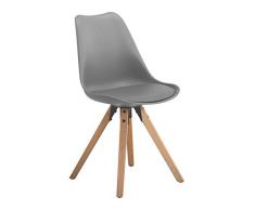 AC Design Furniture 65404 Esszimmerstuhl, kunststoff, grau, 42 x 44 x 85 cm