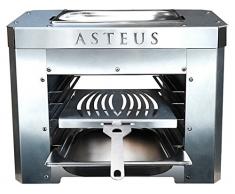 Asteus 4260293725394 Steaker V2 - Elektro Infrarotgrill, Silber, 45 x 25 x 34 cm