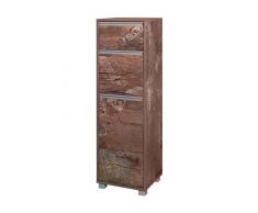 Schildmeyer Diona Highboard, Melaminharzbeschichtete Spanplatte, Panama Eiche, 33 x 39,5 x 129,5 cm