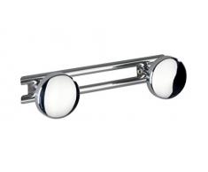 Wenko 22751100 Hakenleiste Basic mit 2 Haken - Garderobenleiste, Wandhaken, Edelstahl rostfrei, 24,5 x 6,5 x 6,5 cm, Glänzend