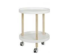 HAKU MÃ¶bel Beistellwagen weiÃ-natur, 60 x Ã: 50 cm