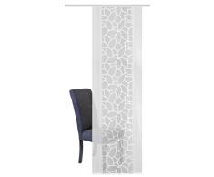 Home Fashion Schiebevorhang Jacquard, Polyester, Weiß, 245 x 57 cm