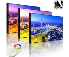 Wanddekoration LED Leuchtbild - Berlin City Panorama - 60 x 40 cm - front lighted - MADE IN GERMANY