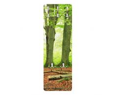 Apalis 79174 Wandgarderobe Mighty Beech Trees | Design Garderobe Garderobenpaneel Kleiderhaken Flurgarderobe Hakenleiste Holz Standgarderobe Hängegarderobe | 139x46cm