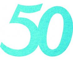 Petras Bastel News Streudeko, Fliz, türkis, 18 x 12 x 3 cm