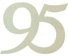 Petras Bastel-News A-GEF3395-02 Streudeko, Fliz, creme, 18 x 12 x 3 cm