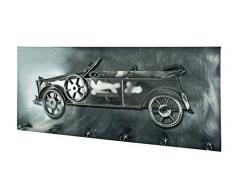 Haku-Möbel Wandgarderobe, 13 x 80 x H: 35 cm, schwarz nickel