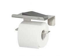 Tiger Colar Toilettenpapierhalter mit Ablage zum Kleben, mit integrierter Klebefolie zur Montage ohne bohren, Edelstahl poliert