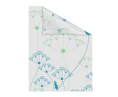 Lichtblick Fensterfolie 100 x 180 cm mit Motiv Wiese - Grün, Selbstklebender Sichtschutz ohne Bohren, blickdichtes Fensterdekor, für alle Glasflächen