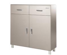 Miami 725701TP Schuhschrank mit 2 Türen und 2 Schubladen, Holz, taupe, 37 x 110 x 111 cm