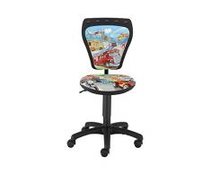 Nowy Styl WBM06-HT3B-AAF072-000000 MINISTYLE Kinderdrehstuhl, Stoff, bunt, 55 x 55 x 97.5 cm