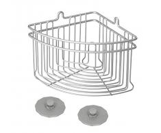 Metaltex Eckregal, Metall, Silber-Frost, 19 x 19 x 19 cm