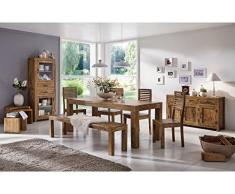 Massivum Palison Tischgruppe Stark, Holz, natur, 90 x 200 x 77 cm