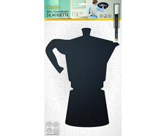 SECURIT Silhouette Moka Kreide Board, schwarz, 53 x 31 x 0,26 cm, Plastik, 53 x 31 x 0.26 cm