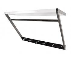 HAKU Möbel Regal, Metall, Braun-Eiche Hell, 33 x 105 x 139 cm