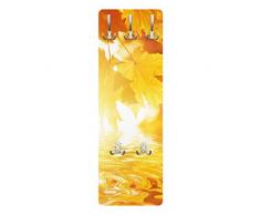 Apalis 78517 Wandgarderobe Autumn Leaves | Design Garderobe Garderobenpaneel Kleiderhaken Flurgarderobe Hakenleiste Holz Standgarderobe Hängegarderobe | 139x46cm