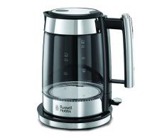 Russell Hobbs Wasserkocher, Glas Elegance, 1.7l, 200W, LED Beleuchtung, Edelstahl, herausnehmbarer Kalkfilter, Wasserstandsanzeige mit Füllmengenmarkierung, hochwertiger Teekocher 23830-70