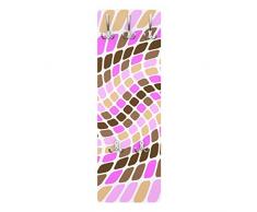 Apalis 78726 Wandgarderobe Dancing Squares | Design Garderobe Garderobenpaneel Kleiderhaken Flurgarderobe Hakenleiste Holz Standgarderobe Hängegarderobe | 139x46cm
