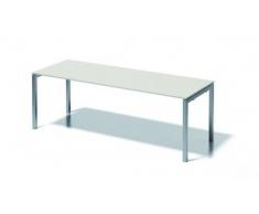 Bisley Cito Schreibtisch, 740 mm HÃ¶henfixes U H 19 x B 2200 x T 800 mm, Dekor GrauweiÃ, Gestell Silber, Metall, Gw355 Dekor GrauweiÃ, Gestell Silber, 80 x 220 x 85 cm