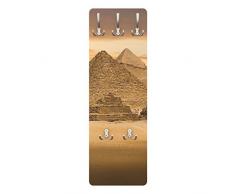 Apalis 78788 Wandgarderobe Dream of Egypt | Design Garderobe Garderobenpaneel Kleiderhaken Flurgarderobe Hakenleiste Holz Standgarderobe Hängegarderobe | 139x46cm