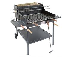 cruccolini Arezzo Grill Holzofen und Kohle, Schwarz, 123 x 83 x 110 cm