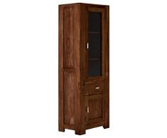 massivum Vitrine Monrovia 65x178x40 cm Palisander braun lackiert