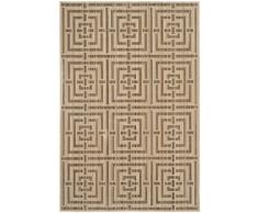 Safavieh Mendoza Gewebt Teppich, Polyester, Gelb/Taupe, 121 x 182 cm