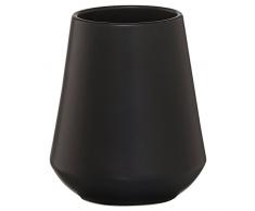 Sealskin Becher Conical Becher, Zahnputzbecher aus Porzellan, Farbe: Schwarz